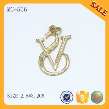MC556 Cadena de accesorios de oro personalizado bolso etiquetas de metal